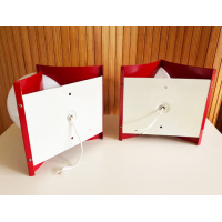 Rode jaren 70 wandlampen